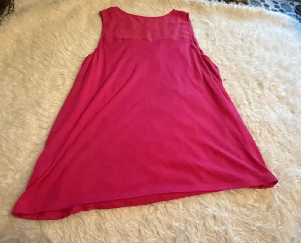 Disney Sugar Skull Floral Tank Top Pink Size 2X